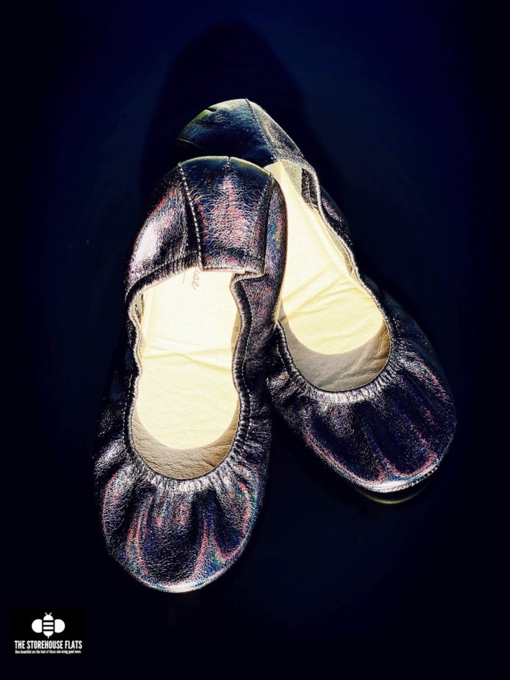 Storehouse Flats Black Rainbow *Brand New*